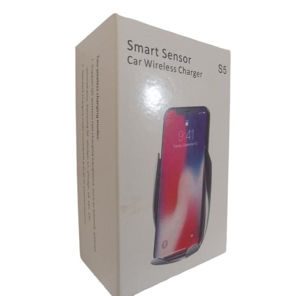 Smart Sensor Car Wireless Charger S5 Retractable Silver Black 5 L x 2.5 W - Picture 6 of 6